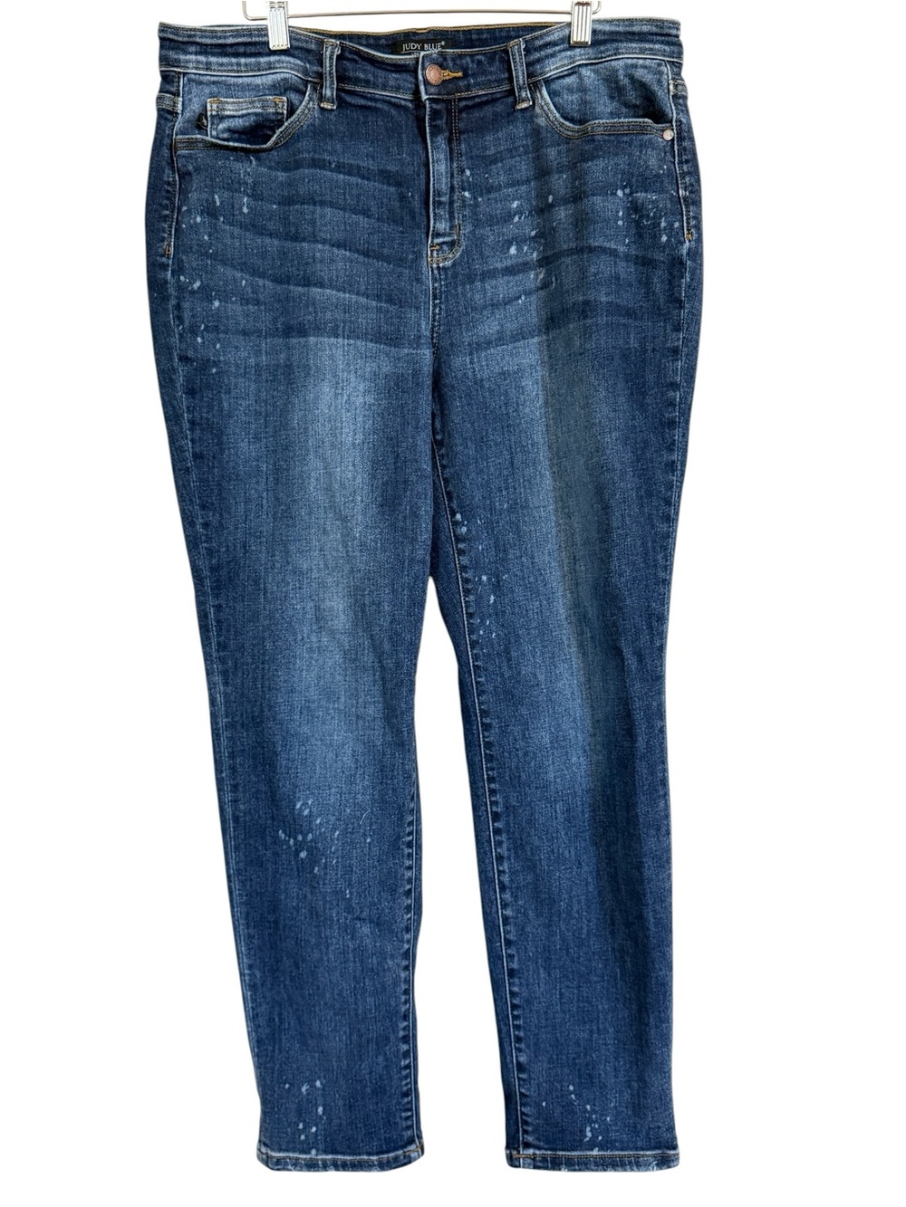 Judy Blue JB82346DK Boyfriend Fit Women’s Size 15/32  Bleach Splash Stretch